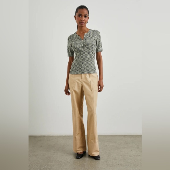 Rails Toni Dye stretchy Short Sleeve Henley Top - Picture 6 of 11